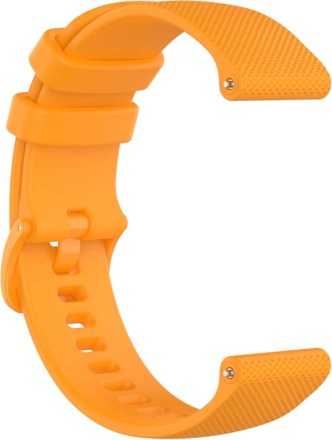 Compatible with Garmin Venu Sq Bands for Women Men, 20mm Quick Release Silicone Replacement Band Wristbands Straps Bracelet Fit for Garmin Vivoactive 3 Music, Forerunner 245 645 (Orange)