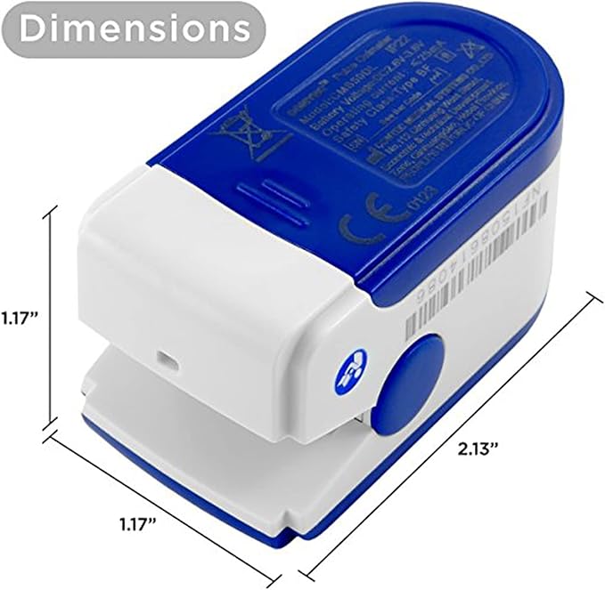 Dagamma Finger Pulse Oximeter DP100 in Black - the Authentic Pulse Oximeter for sports and aviation use