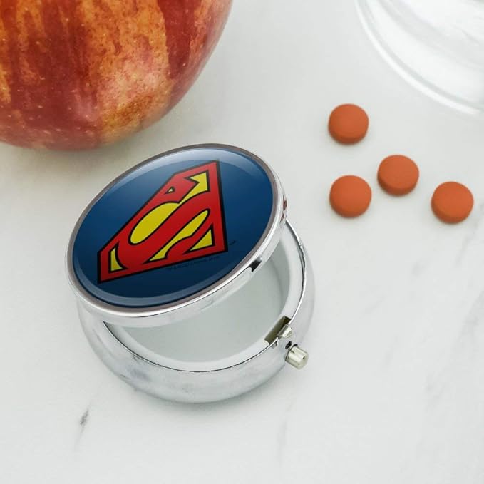 Superman Classic S Shield Logo Pill Case Trinket Gift Box