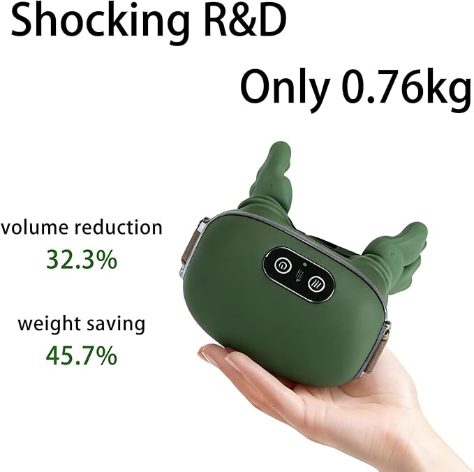 Bionic Neck and Shoulder Massager with Heat, Cordless Hands-Free Deep Tissue Kneading, 5-Finger Soft Silicone Nodes, Wearable Trapezius Tension Relief for Home, Office & Travel