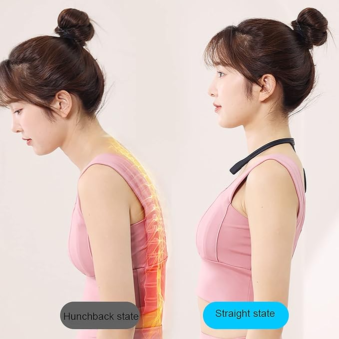 Smart Posture Correction Scientific Back Posture Training Monitoring Posture Corrector Back Straightener Corrector for Adult,Black