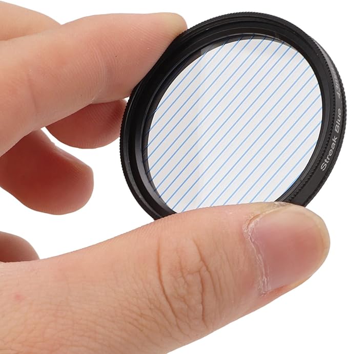 Zyyini Blue Streak Special Effects Filter, 46mm, Aluminum Alloy, Optical Glass, Blue, Prism Effect