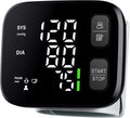 Blood Pressure Monitor LED Backlit Display Automatic Wrist Cuff Blood Pressure Monitors for Home Use 120x2 Reading Memory with Carrying Case, Black
