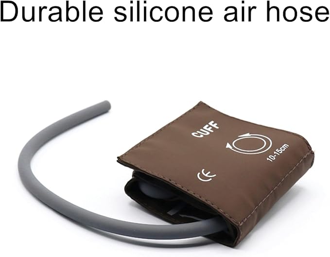 Universal NIBP Cuff for Infant, 10-15 cm Single Tube Reusable PU Brown Replacement Blood Pressure Cuff, No Connector
