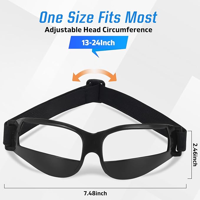 Dribbling Goggles, Adjustable Sports Dribble Specs, Basketball Dribbling Glasses, Goggles for Basketball Training