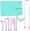 High Frequency Facial Wand - TUMAKOU Portable Violet Light High Frequency Facial Skin Machine - with 6 Glass Tubes（White）