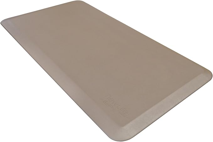 NewLife by GelPro Anti Fatigue Mat: Eco-Pro Foam Anti-Fatigue Comfort Mat - Standing Desk Pad - Professional Floor Mats for Commercial & Industrial Work - 20” x 48” Non Slip Ergonomic Mat - Taupe
