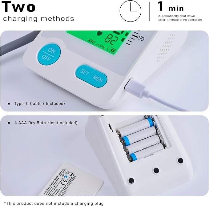 Blood Pressure Monitor: PickTalk Upper Arm Blood Pressure Monitors for Home Use - Adjustable Blood Pressure Cuff 9-17 in - Bluetooth Enabled-Large Backlit Display - Stores 2x99 Readings