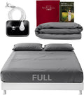 Earthing Grounding Sheets Full Size (Grey) - 400 Thread Count Soft Earthing Sheets w/Cotton, Silver Fiber - Reinforced Grounding Cord for Conductivity – Ideal Grounding Bed Sheets for Better Sleep