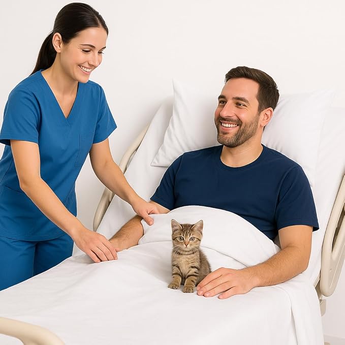 Destiny Crescent 6 Pack Fitted Hospital Bed Sheets with Elastic All Around for Adjustable Beds - Double Brushed Ultra Soft Breathable 100% Microfiber Sheets, 36" x 84" x 12"