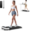 Goplus Walking Pad, 2.5 HP Under Desk Treadmill with Remote Control & LED Display, 3 Countdown Modes, 0.6-4 MPH Portable Treadmills for Home Small, Office, Free-Installation