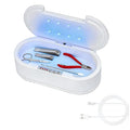 Nail Tool Sterilizer Box– 3-in-1 Portable Cleaner for Phones, Jewelry, Manicure Tools, Compact Design for Travel, Home, and Salon Use