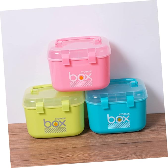 Portable Multi-Functional Medicine Storage Box for Home Office and Travel Lightweight Design for Easy Organization of Pills and Bottles Color