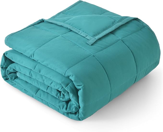 Topblan Weighted Blanket Queen Size 20lbs, Soft Cooling Weighted Blanket for Adults, Breathable Heavy Microfiber with Glass Beads Warm Blanket for Sofa Bed All Season, 60 x 80 inches, Green