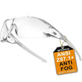 HTS HUNTERSKY ANSI Z87.1 Anti-Fog Clear Safety Glasses Pickleball Youth Baseball Lab Chemistry Goggles Scratch Resistant