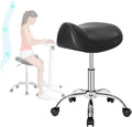 Ergonomic Saddle Stool Chair,Adjustable Height Swivel Saddle Chair-Adjustable Stool with Wheels,Hydraulic Heavy-Duty Saddle Stool Rolling Chair for Clinic Dentist Spa Massage Salons Studio(Matte )