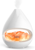 Pure Enrichment PureGlow Crystal - 2-in-1 Himalayan Salt Lamp & Ultrasonic Essential Oil Diffuser, Original Salt Therapy Lamp, 100% Pure Himalayan Salt, Ambient Glow, 160 mL 16-Hour Tank (White)
