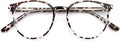Blue Light Blocking Glasses for Women and Men, Round Frame Computer Gaming Anti Eyestrain & UV Glare RF6213 (Leopard)