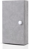 CKEYURE Premium XL PU Leather Faraday Box for Car Keys Wall Mount | Anti Theft Faraday Key Fob Protector | Faraday Cage | Car Key Holder | RFID Key Box | Key fob Signal Blocker (Grey)