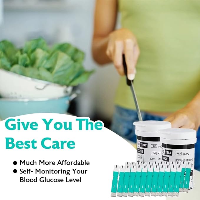 BGM101 Blood Glucose Test Strips, for Diabete Sugar Testing, 100 Count