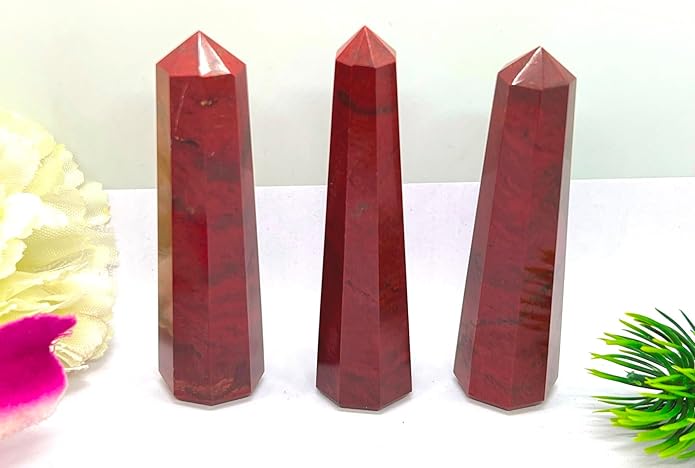 WholesaleGemShop 3 Inch Gemstones Obelisk Tower Jumbo Facet Aura Rock Crystal Natural Polished Earth Wand Spirit