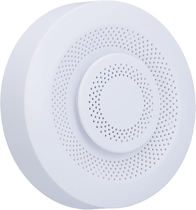 Smart Air Quality Monitor WiFi Enabled VOC CO2 Temperature Humidity Detector for Home Office PVC 3.5 Inch