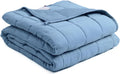 BB BLINBLIN Cooling Weighted Blanket Heavy Blanket,Premium Soft and Comfortable Material and Glass Beads (Blue, 80''x87'' 25lbs), Two Persons(110~190lb) Sharing Use on Queen/King Bed