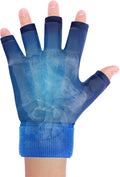 Finger Arthritis Compression Hand Ice Pack Gloves for Pain Relief, Blue Adjustable Wrist Ice Pack for Hot & Cold Therapies, Reusable Gel Finger Ice Glove Sleeve for Tendinitis, Carpal Tunnel
