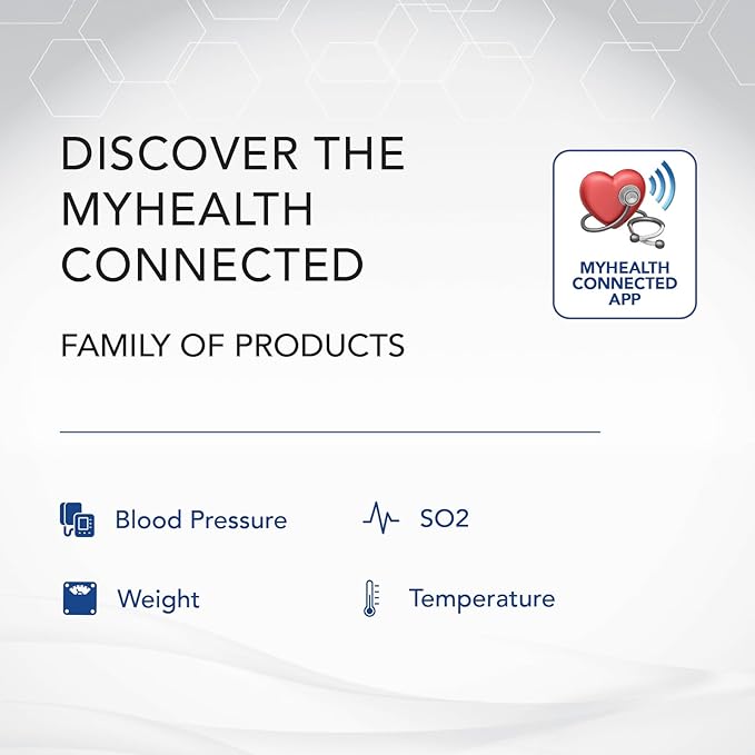 Zewa Premium Automatic Blood Pressure Monitor with Bluetooth and Extra-Large Display for Android & iOS