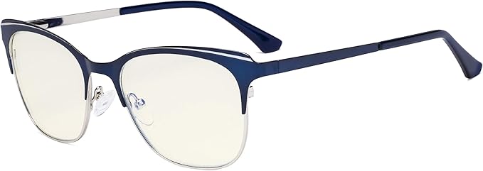 Eyekepper Blue Light Glasses - Square Digital Eyeglasses for Women Blocking Computer Screen UV Rays
