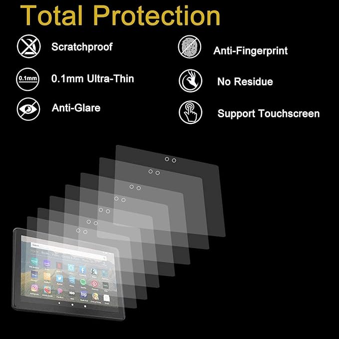 KEANBOLL 3 Pack Screen Protector for Fire HD 8 Tablet (12th-10th Generation-2022-2020 Released), Anti Glare and Anti Fingerprint Shield(Matte)