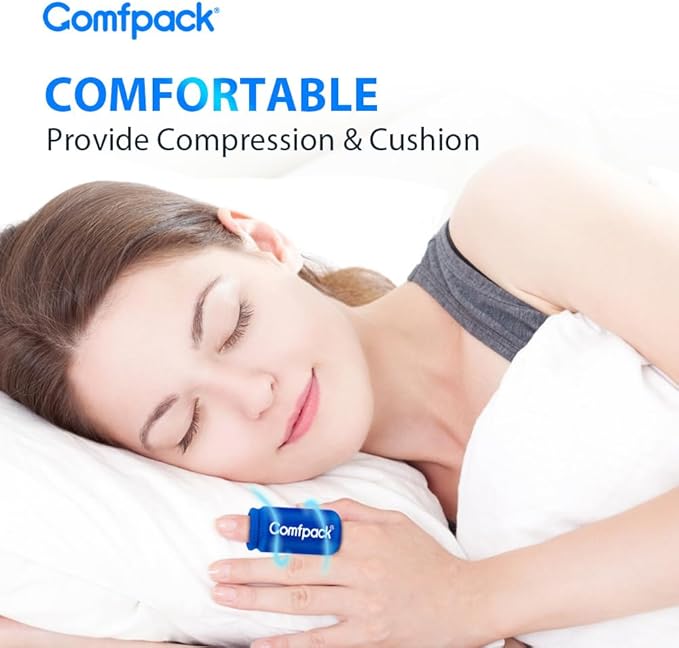 4PCS Finger Sleeves Gel Ice Pack, Finger and Toe Thumb Cold Gel Ice Packs, Reusable Hot Cold Compression Finger Brace Ice Packs for Injuries, Arthritis, Trigger Finger, Gout, Sprain