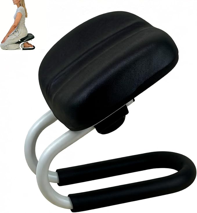 Meditation Bench, Metal Meditation Kneeling Stool, with Anti-Slip Covers and Adjustable Height, The Angle Design is Ingenious and Ergonomic, Suitable for Meditation, Prayer and Yoga at Home