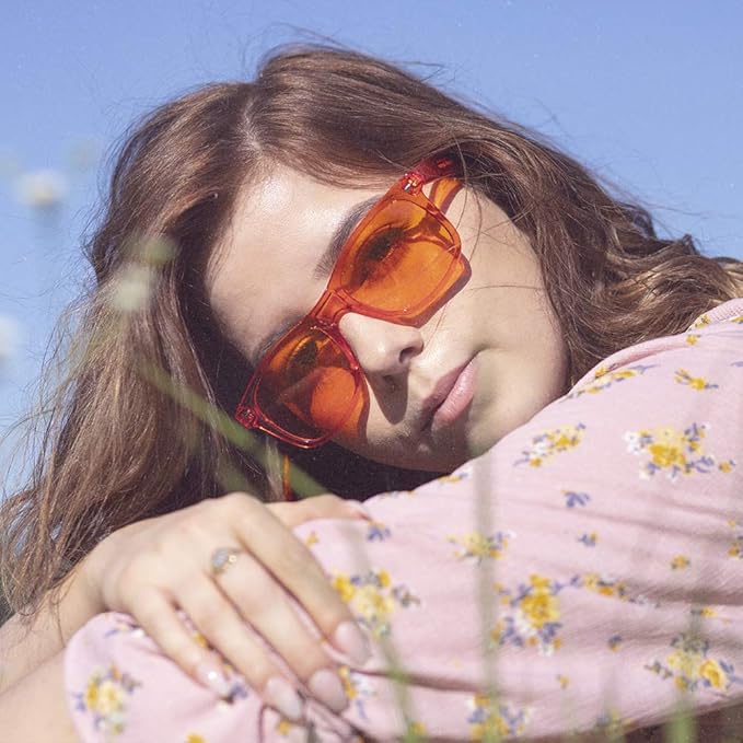 Orange Color Therapy Glasses for Chakra Healing, Chromotherapy, and Mood