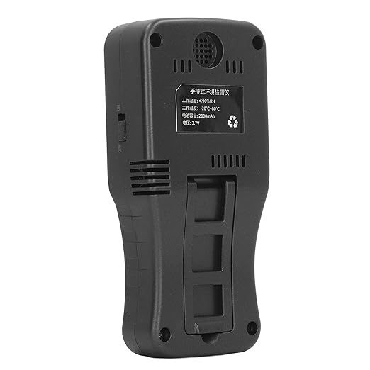 7 in 1 Air Quality Monitor Handheld Temperature Humidity PM2.5 PM10 VOC CH2O CO2 Detector with Back Bracket 3.7V Battery for Gas Transmission Chemical Paint Shop Refueling Station