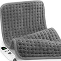 Heating Pad for Back Pain & Period Cramps Relief, 9 Heat Settings Electric Heating Pad for Neck & Shoulder, Auto Shut Off, Soft Machine Wash Fabric, Gifts for Mom, Women, 12''x24'', Gray
