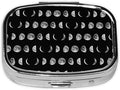Small Pill Box Moon Phases, Cute Pill Case for Purse, Metal Travel Pill Holder Portable Pill Container Holder Storage for Supplement, Vitamin, Fish Oil, Medicine