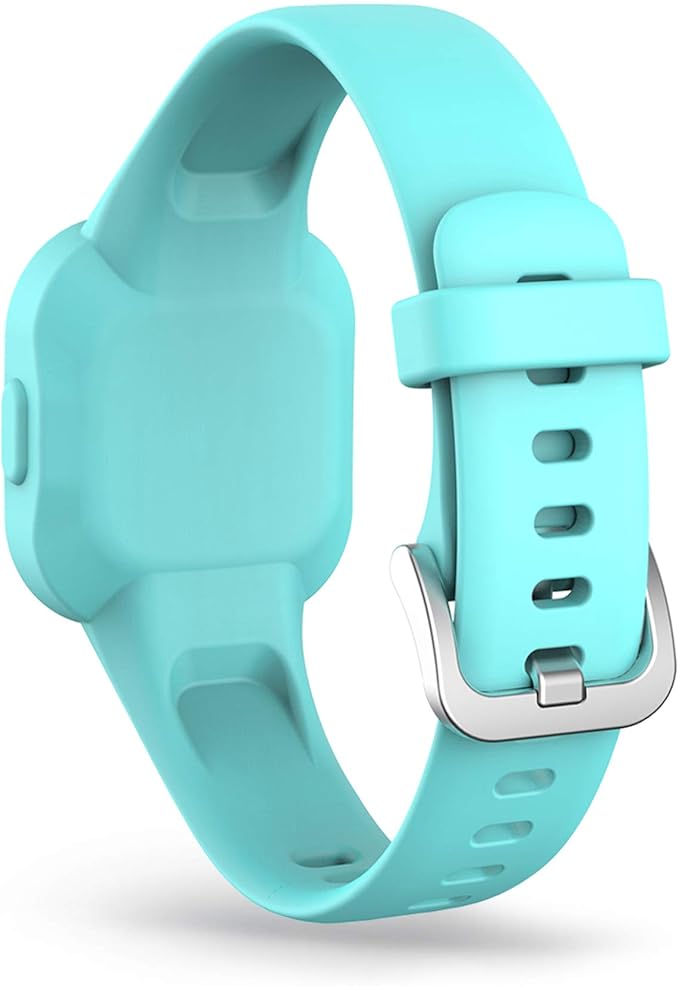 FitTurn Band Compatible with Garmin vivofit jr. 3 Bands Kids Replacement Accessory Soft Silicone Band 130-175mm Size for vivofit jr 3 Fitness Tracker Ages 4+ for Kids Wristbands (Mint Green)