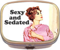 Sexy and Sedated Brass Rectangle Pill Box