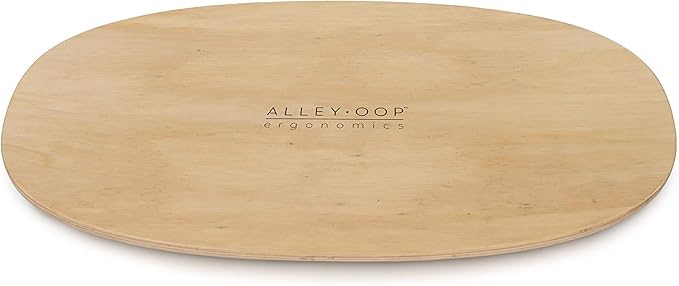 ALLEYOOP WOOD ROCKER BOARD • Unique 360° Omni-directional Rocking Movement • Ergonomically Engineered For Stability At Your Standing Desk, Medium, Maple