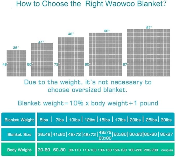 Waowoo Adult Weighted Blanket Queen Size (15lbs 60"x80") Heavy Blanket with Premium Glass Beads, (Dark Grey