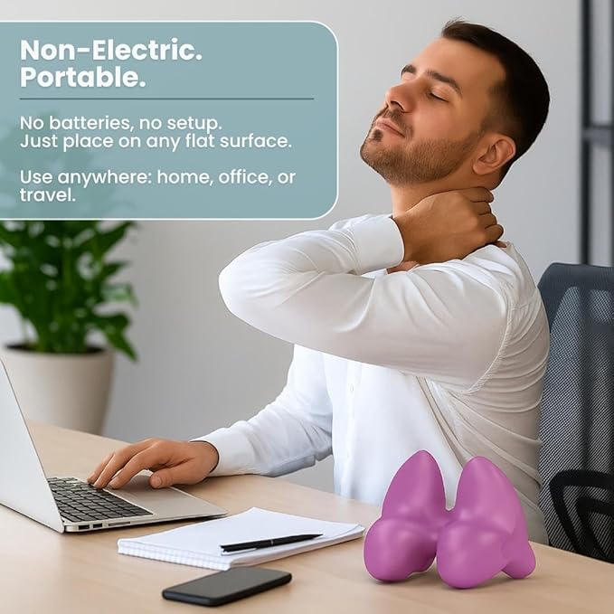 100% Silicone – Occipital Release Tool – Trigger Point Neck Massager for Neck Pain Relief – Flexible Silicone Bends to Relieve Deep Muscle Tension Without The Discomfort of Hard Plastic