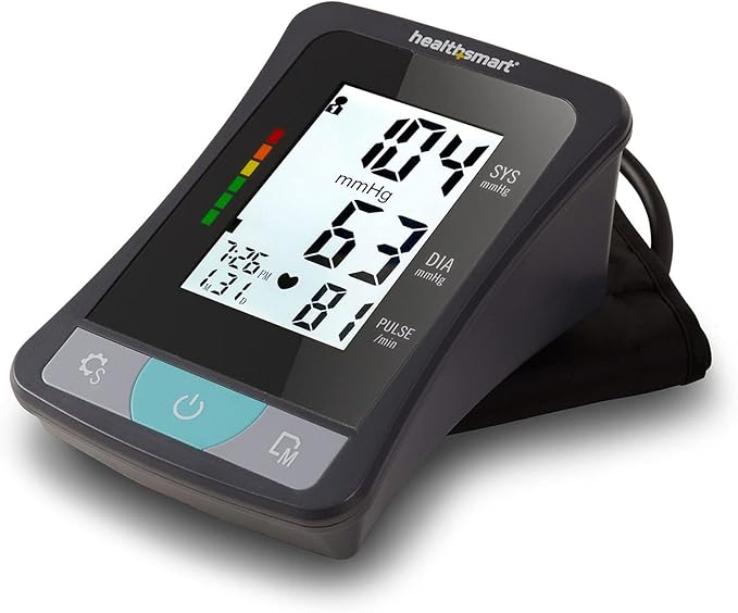 HealthSmart Digital Select Arm Blood Pressure Monitor with Automatic Upper Arm Cuff that Displays Blood Pressure, Pulse Rate and Irregular Heartbeat, Stores up to 120 Readings for 2 Users