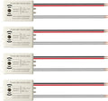 4Pcs LED Sound and Light Control Switch 220V 50Hz 40W 4-Wire High Sensitivity Voice Activated Induction Sensor Module, Wall Light Switches