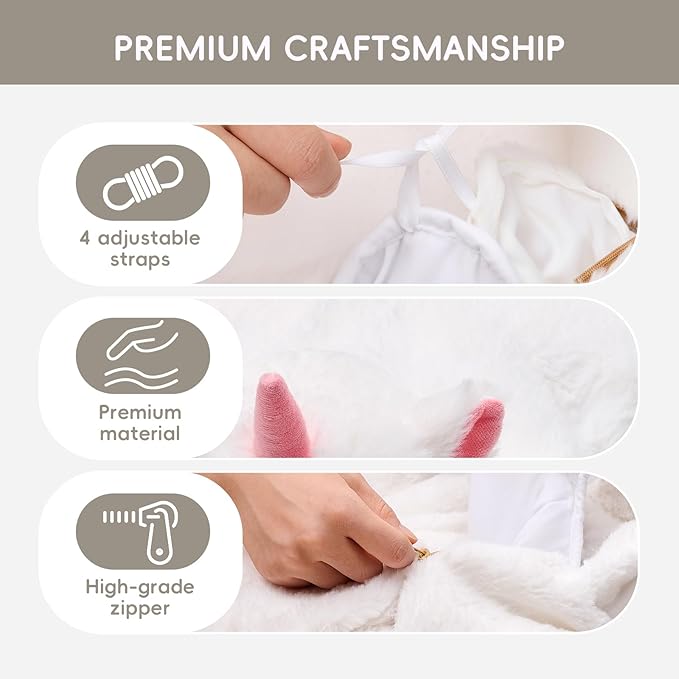 L'AGRATY Weighted Lap Pad for Kids 7 lbs, Sensory Needs Weighted Stuffed Animals Lap Blanket Soft Plush Hugging Sensory for Kids Teen Adults Removable Washable Cover