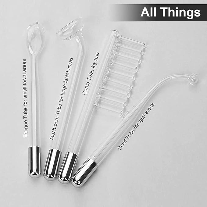 Elitzia Electrode Wand Glass Tube Blue Handheld Spare Parts 4Pcs ETHB02