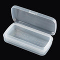 Nail Tool Sterilizer Box Plastic Sterilization Tray for Nail Art Accessories Tools, Disinfectant Container Soaking Box with Strainer Pedicure Manicure Cleaning Equipment, Clear