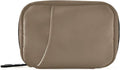Pill Box 7 Day Pill Case Travel Pill Organizer Bag with Zipper Portable Weekly Case Compact Size for Vitamin Supplement Holder, Solid Color Brown