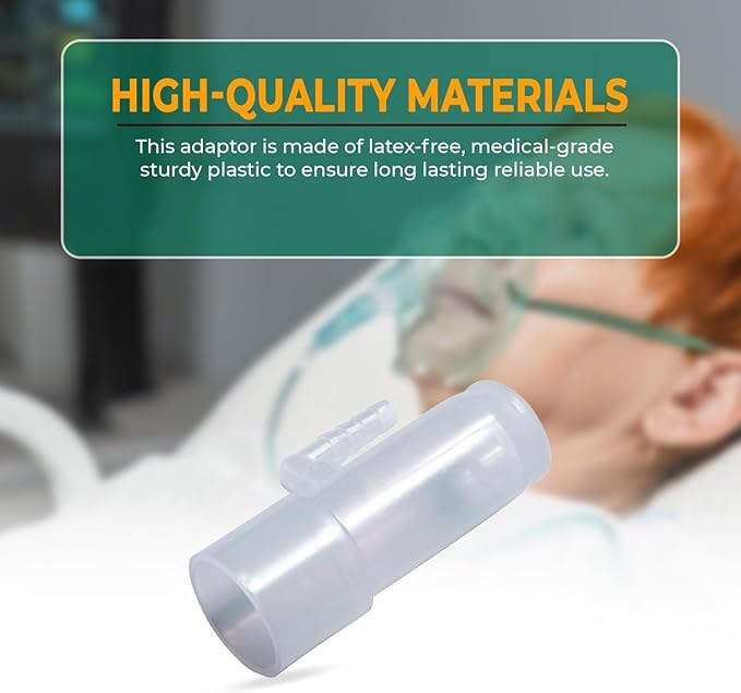 Bistras Oxygen Enrichment Adapter, Oxygen Connector. CPAP Tube Adapter- 2pk