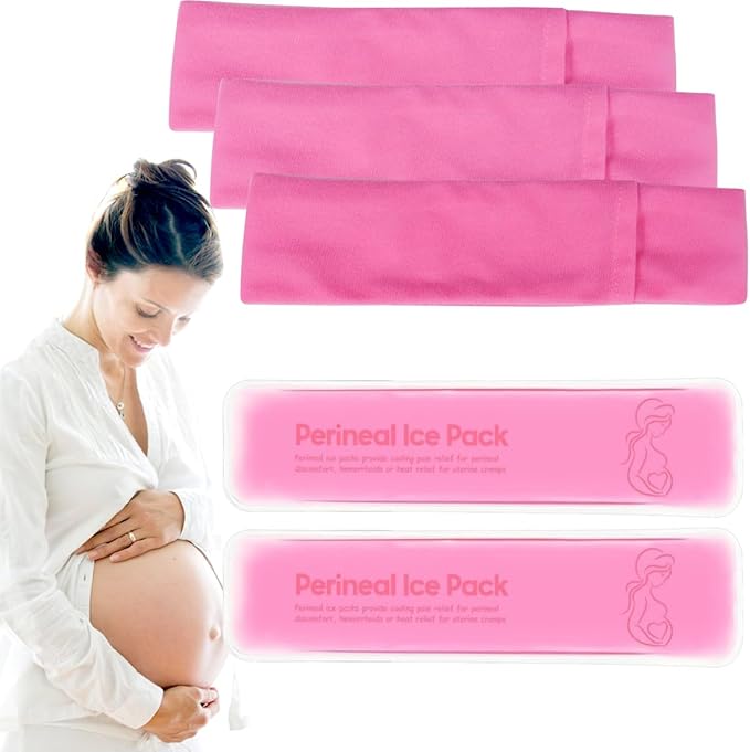 Reusable Perineal Cooling Pad for Postpartum and Hemorrhoid Pain Relief,Instant Perineal Cold Pack,Vaginial Ice Pack for Pain Relief (Color-Pink)